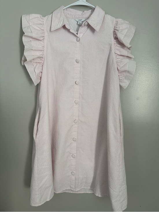 crown & ivy Dresses & Skirts - crown & ivy Soft Pink Striped Button Shirt